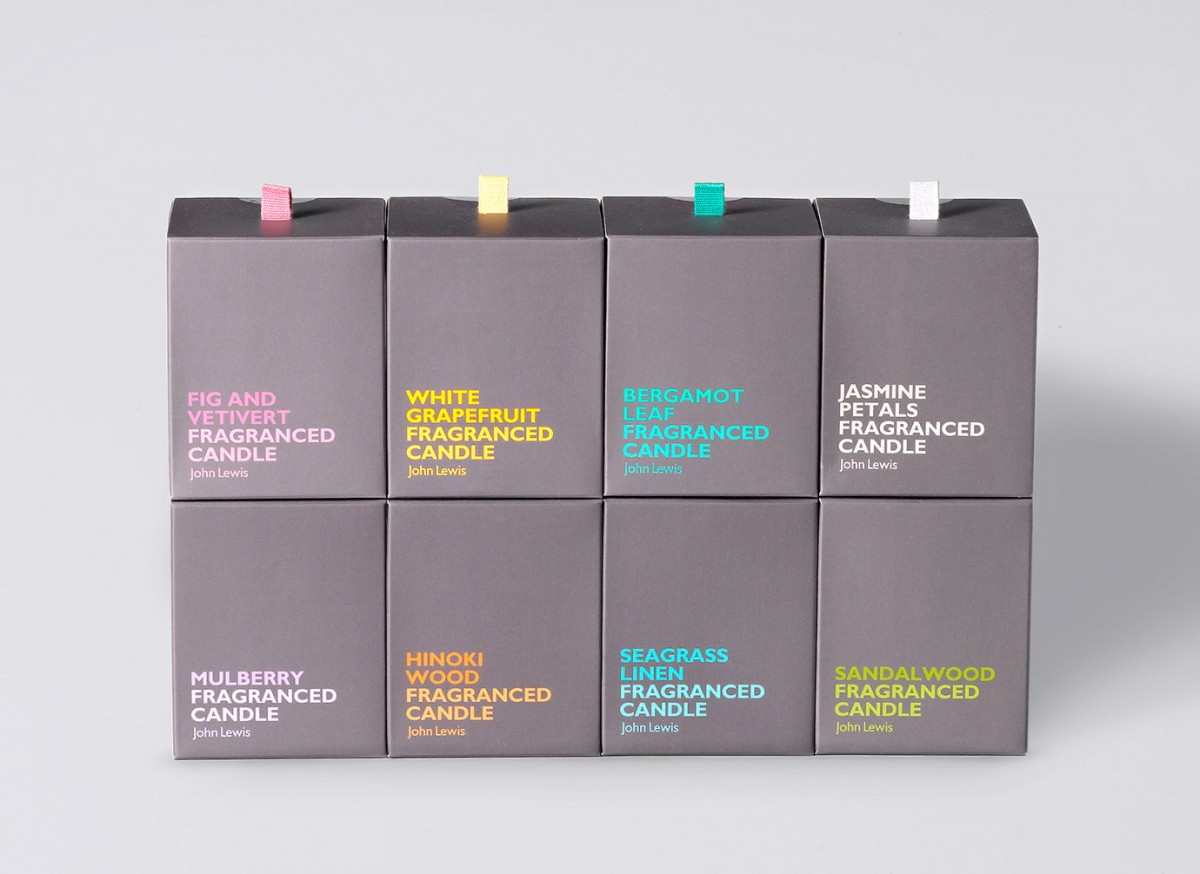 Charlie Smith Design — Packaging John Lewis Fragranced Candles